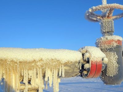 Frozen gas valve and high pressure pipe Frozen gas valve and high pressure pipe